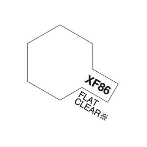 XF-86 Flat Clear, Acrylic Mini 10 ml (penselmaling, mat) - Tamiya